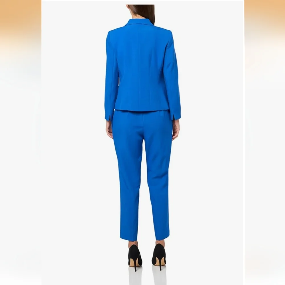 Women's Electric Blue Tailored Pantsuit - 16W 🆕 - Picture 2 of 4